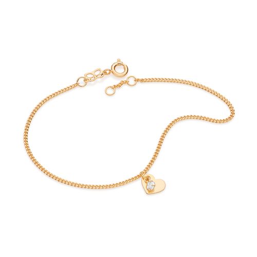 GOLD ENGRAVED HEART BRACELET