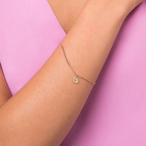 GOLD ENGRAVED HEART BRACELET