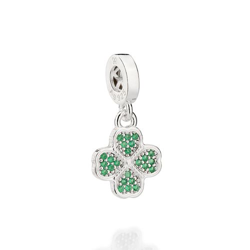SILVER 925 FOUR LEAF CLOVER CHARM