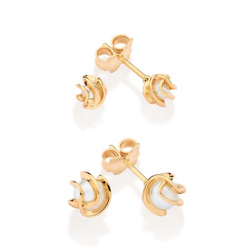GOLD WRAPPED PEARL EARRING KIT