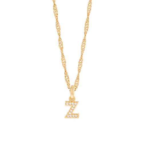 GOLD KID'S LETTER PENDANT -LETTER Z