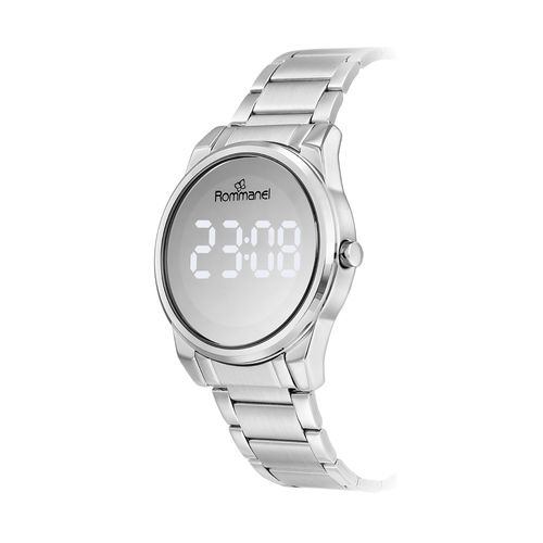 SILVER DIGITAL LED WATCH