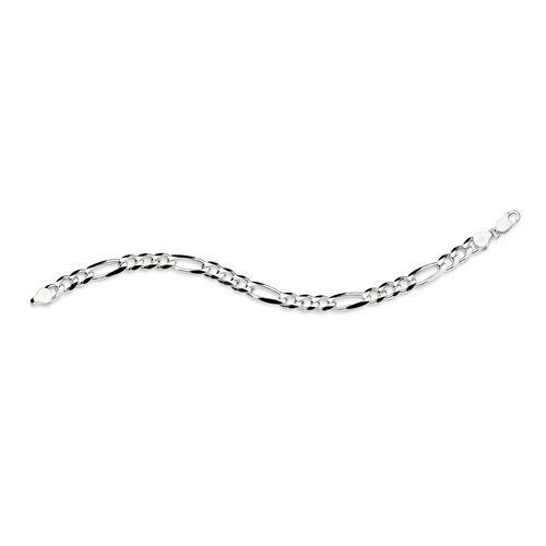 SILVER LARGE FIGARO LINK BRACELET XLARGE