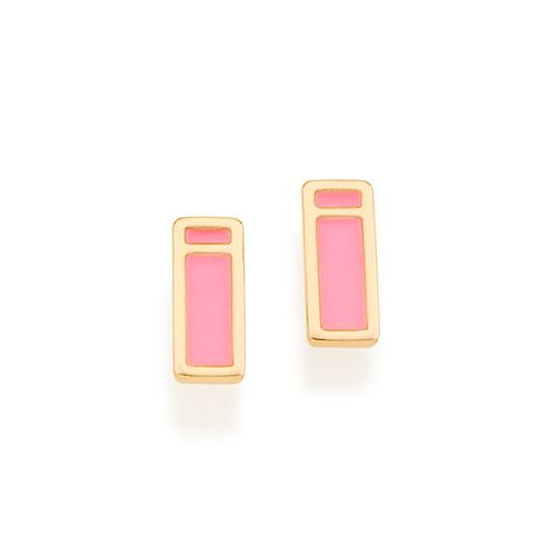 GOLD KID'S EARRING-LETTER I