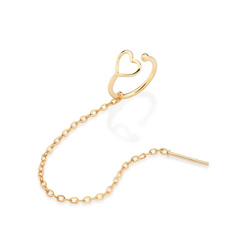 GOLD LOVE CHAIN EAR CUFF