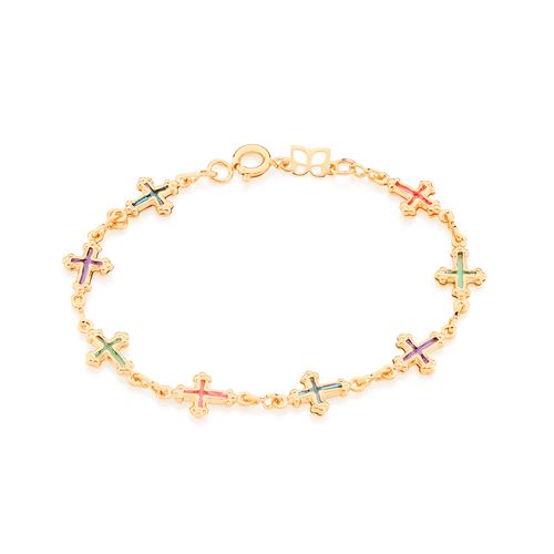 GOLD KID'S BRACELET WITH CRYSTAL