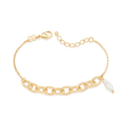 GOLD THICK CABLE LINK CHAIN BRACELET