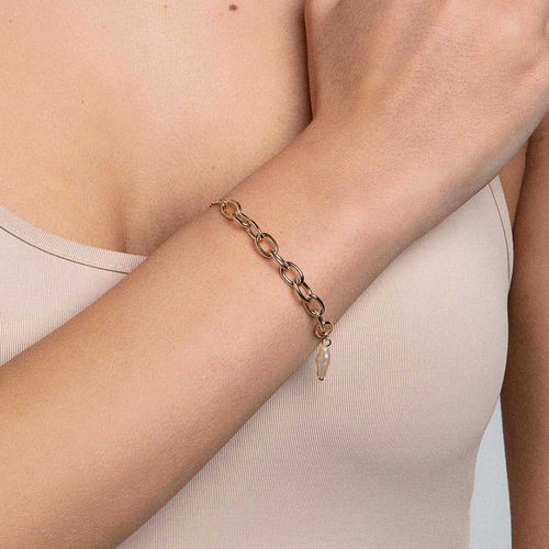 GOLD THICK CABLE LINK CHAIN BRACELET