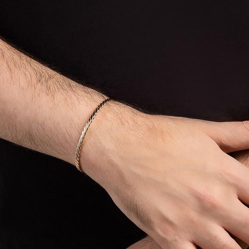 GOLD MEN'S TWISTED CUFF BRACELET