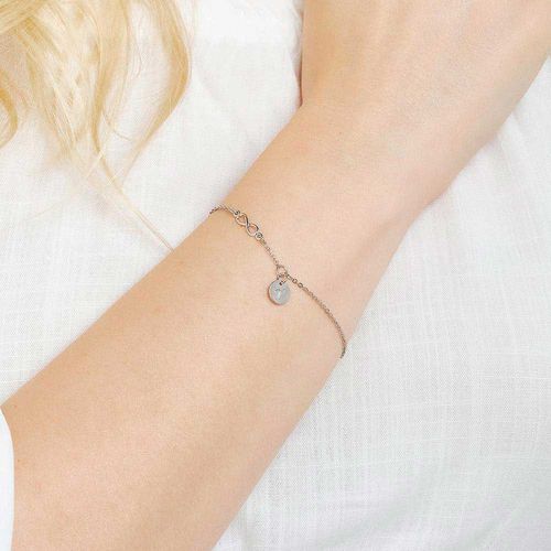PLATINUM FOREVER BRACELET WITH LETTER -LETTER T