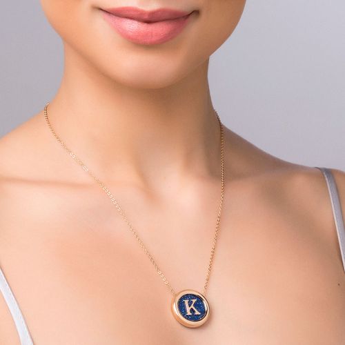 GOLD UNIVERSE LETTER NECKLACE-LETTER K