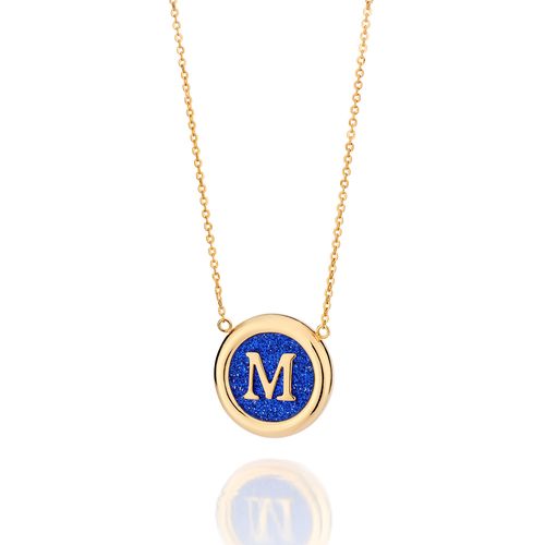 GOLD UNIVERSE LETTER NECKLACE-LETTER M