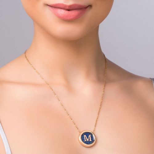 GOLD UNIVERSE LETTER NECKLACE-LETTER M