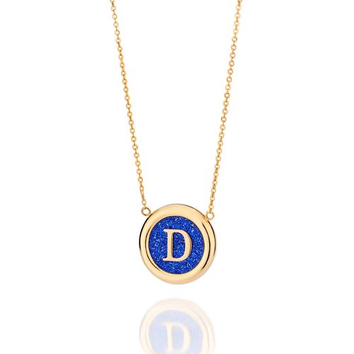 GOLD UNIVERSE LETTER NECKLACE-LETTER D