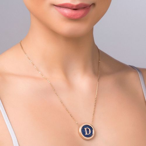 GOLD UNIVERSE LETTER NECKLACE-LETTER D