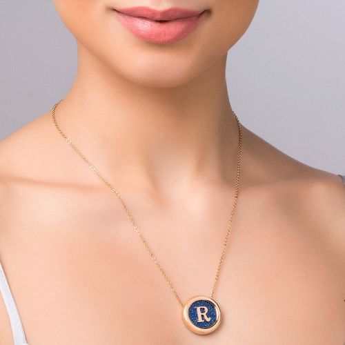 GOLD UNIVERSE LETTER NECKLACE-LETTER R