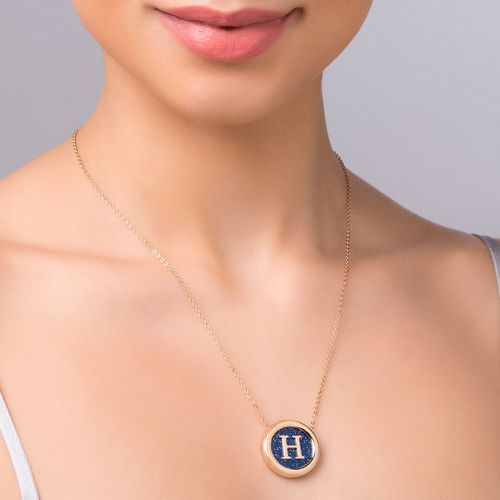 GOLD UNIVERSE LETTER NECKLACE-LETTER H