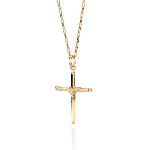 GOLD DETAILED CROSS PENDANT
