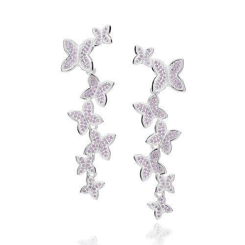 SILVER 925 BUTTERFLY TAKEOVER PENDULUM EARRINGS