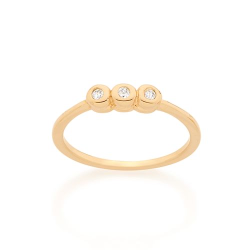 GOLD KID'S RING WITH ZIRCONIA