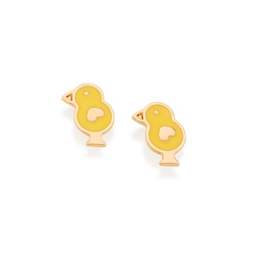 GOLD KID'S BABY CHICK EARRINGS