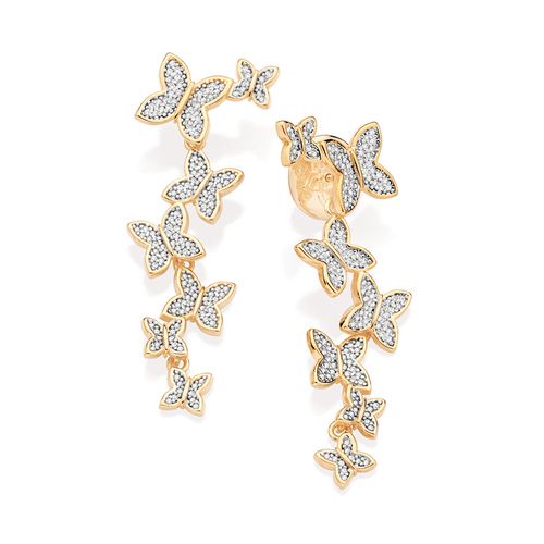 GOLD BUTTERFLY TAKEOVER PENDULUM EARRINGS