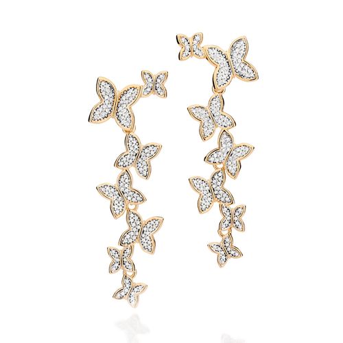 GOLD BUTTERFLY TAKEOVER PENDULUM EARRINGS