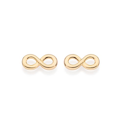 GOLD INFINITY SIGN STUD EARRINGS