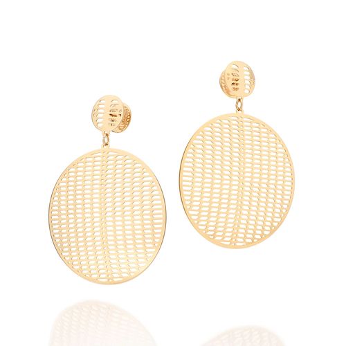 GOLD WHICKER MAXI EARRINGS