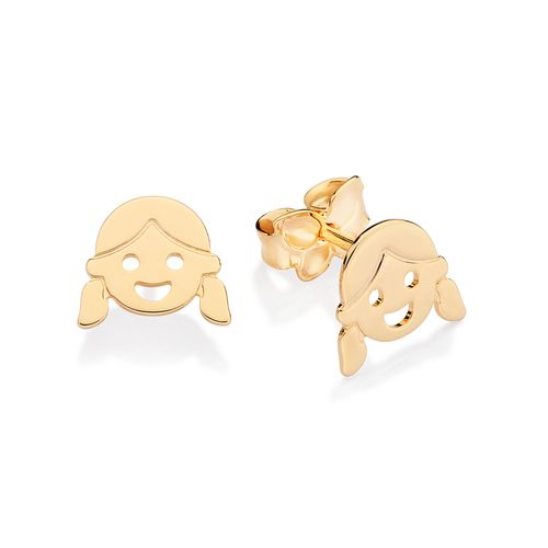 GOLD GIRL STUD EARRINGS