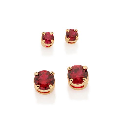 GOLD JOY EARRING KIT IN RED