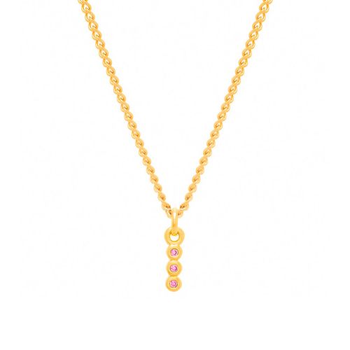 GOLD KID'S PENDANT WITH ZIRCONIA