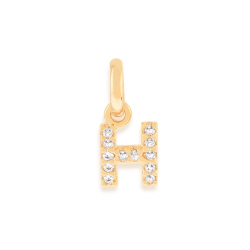 GOLD KID'S LETTER PENDANT -LETTER H