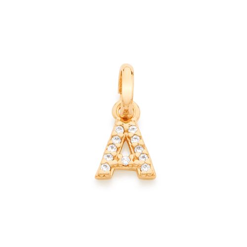 GOLD KID'S LETTER PENDANT -LETTER I