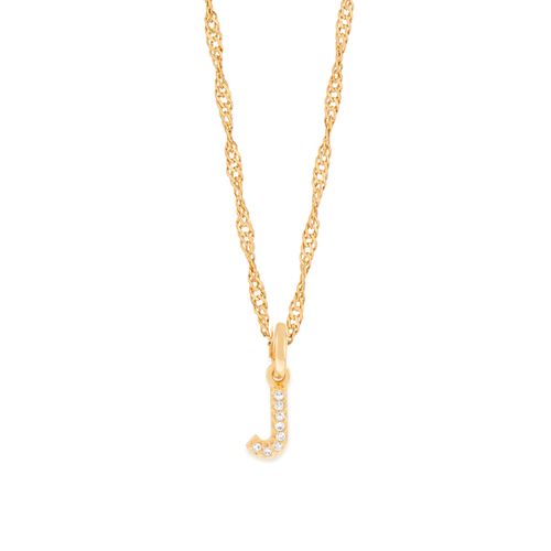 GOLD KID'S LETTER PENDANT -LETTER J