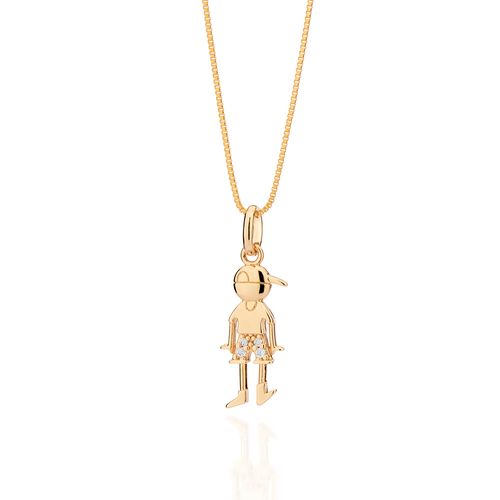GOLD STANDING BOY PENDANT