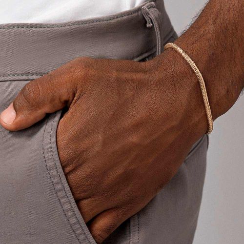GOLD MEN'S FOX TAIL BRACELET - SMALL