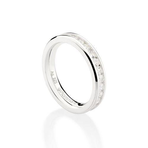 SILVER 925 FULLY STUDDED WEDDING BAND