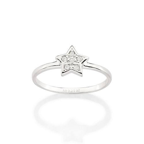 SILVER 925 STAR SKINNY RING