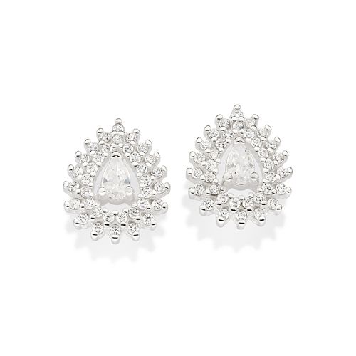SILVER 925 COLD WINTER BUTTON EARRINGS