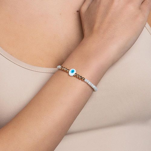 GOLD GREEK EYE BRACELET