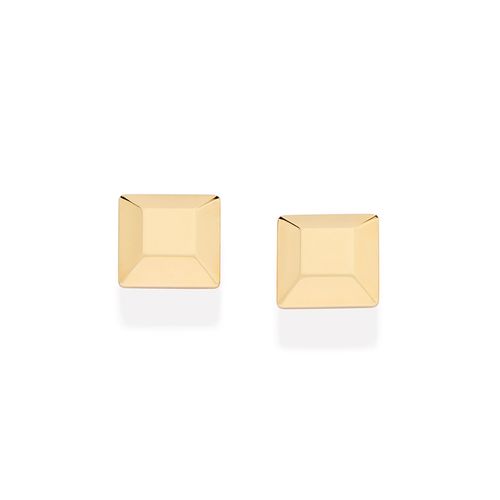 GOLD SQUARE STUD EARRINGS