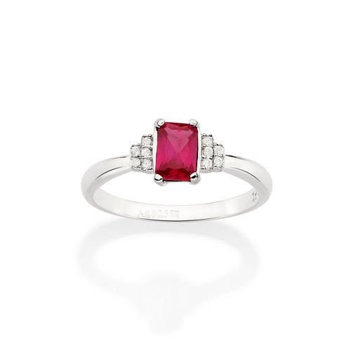 SILVER 925 RUBY HOLIDAY SPIRIT RING