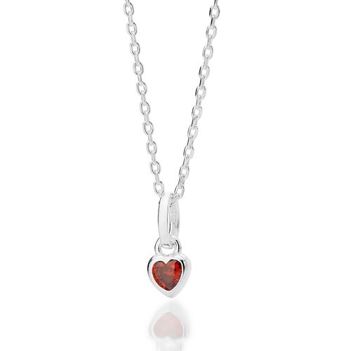 SILVER 925 RED HEART PENDANT