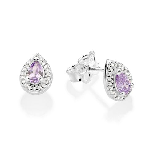 SILVER 925 PINK PEARL STUD EARRINGS