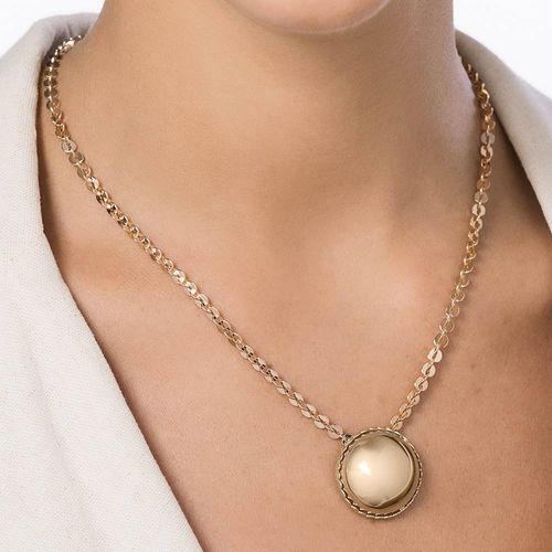 GOLD SPHERE BUTTON NECKLACE