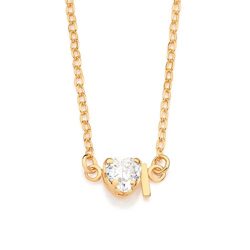 GOLD STUDDED INITIAL NECKLACE - LETTER INSERIR LETRA-LETTER I
