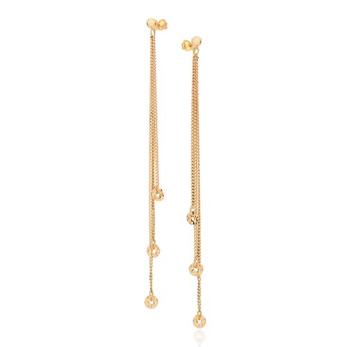 GOLD FLASHBACK PENDULUM EARRINGS