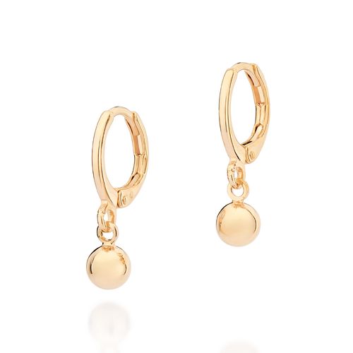 GOLD CIRCLE HUGGIE EARRINGS